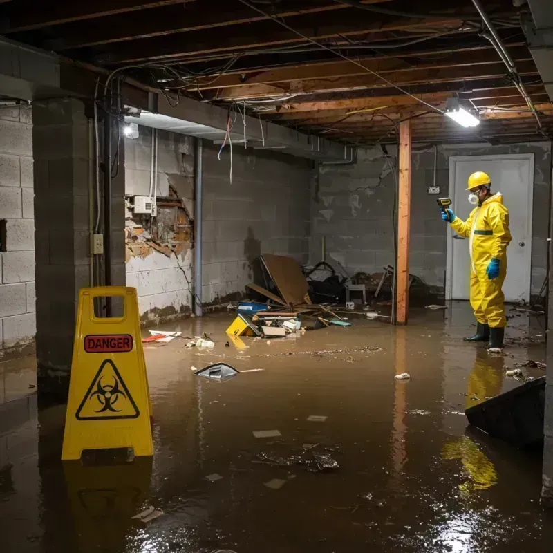 Flooded Basement Electrical Hazard in Novi, MI Property